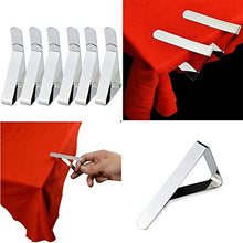 Fablcrew - Set di 6 mollette per tovaglia in acciaio inossidabile, clip per tovaglie, mollette