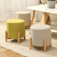 DXAQC Moda Legno Supporto poggiapiedi Ottomani sfoderabile Copridivano in Cotone Sgabello Adatto per Soggiorno camere da Letto (D)