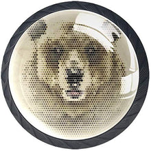 Orso geometrico Pomelli per Porta Set di 4 Pomelli per Mobili Manopole per Cassetti Cucina Armadio Vetro