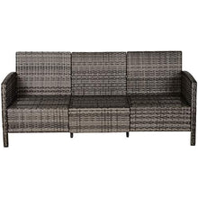 Outsunny Divano 3 Posti da Esterni in Rattan (PE) con Cuscini Imbottiti e Sfoderabili, Giardino/Terrazzo, 173x68x78cm - Arredi Casa