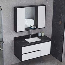 MxZas Simple Rock Board Bagno Cabinet Combinato lavabo lavabo vanità Set di vanità da Bagno Singolo lavabo (Color : Black, Size : 50x80x50cm)