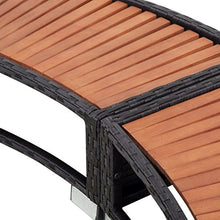 vidaXL Bordo Vasca Spa Poli Rattan Tondo Nero Piscina Idromassaggio Giardino