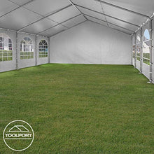 TOOLPORT Tendone per Feste 4x8 m Gazebo Party per sagre, mercati ca. PE 240 g/m² Bianco