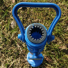 Yardwe 2 supporti regolabili per ombrellone da spiaggia in plastica, per ombrellone da spiaggia, blu (42 cm)