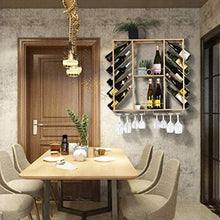 CCLLA Scaffali sospesi per mobili da Bar Scaffale a Muro, Portabottiglie per Vino, Portabottiglie a soffitto, Scaffale a soffitto Regolabile, Ripiani Multifunzione, Multi-Formato