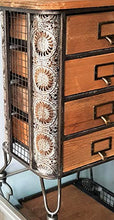 Set di 4 cassetti in legno shabby chic vintage