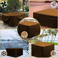 BKKENIDN Copertura per Mobili da Giardino, Antivento UV Impermeabile Resistente allo Strappo Oxford Telo Copri Tavolo Giardino, per Tavolo Sedie da Esterni