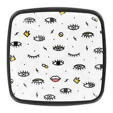 Cassettiera in vetro bianco e nero a pois, Plastica, Nero05, 30 mm