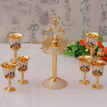 YWYW Set di Sette Pezzi Set di Bicchieri da Vino russi Accessori per Bicchieri da Bar Bicchieri da Vodka Bicchieri da Bar Set da Bar Scaffale per Vino