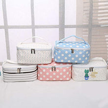 Topxingch - Borsa da viaggio per cosmetici, con cerniera, motivo cactus, a righe, con stampa a pois, 5 #