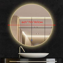 Specchio Specchio Illuminato a LED, Specchio da Bagno con Luce, retroilluminazione, Pulsante a sfioramento Hotel/Camera da Letto