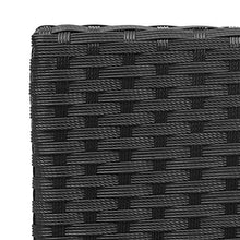 Mendler Salottino da Esterno Giardino HWC-F55 polyrattan Nero con Cuscini Avorio