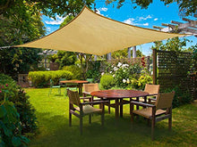 Sunnylaxx Tenda a Vela Rettangolare 3 x 5 Metri, Vela Ombreggiante Impermeabile e Resistente per Giardino, Balcone & Terrazza, Colore Sabbia