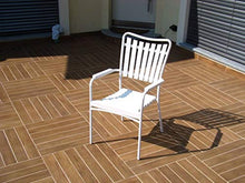 adami Poltrona da Giardino in Polywood con Schienale Svasato 55x63H93cm Creta Bianca
