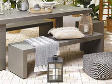 Beliani Panchina da Giardino in Simil Cemento Grigio 3 Posti 40 x 150 x 40 cm TARANTO