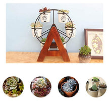 Supporto da Fiori Mini per Desktop, Supporto per Piante girevoli a 360 ° in Legno Massiccio, pianta per Stand per Piante Multiple