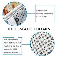 Tenda da Doccia 4Pcs Set con Tappeti, Tappeti Antiscivolo, Coperchio del Coperchio del Water, Stuoia di Forma U, Tende da Doccia Impermeabile con 12 Ganci
