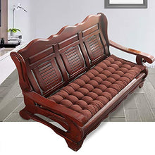 WHCQ Bank stuoia, Cuscino, Pad Dickebank, Rettangolare, a Dondolo Sedia Cuscini per Giardino, Interno ed Esterno, Panca di Legno-Metallo, 2-3 posti,Arancia,48 * 160cm