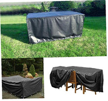 120 * 120 * 74cm nero impermeabile mobili da giardino Copertura Tavolo rettangolare Coperchio Mobili Cover (compreso Bag Storage)