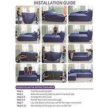 Copridivano con Penisola Destra Sinistra Separato Elasticizzato- Copridivano Angolare Chaise Longue Fodere per Divano (2 Pezzi, 3+4 posti, 190-230 cm+235-300 cm)