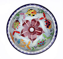 Delmar Cerames - Lavabo da incasso dipinto a mano, 43 x 13 cm