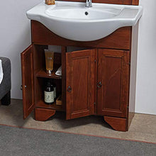 Kiamami Valentina MOBILE A TERRA PER BAGNO 75 CM COLOR NOCE ARTE POVERA