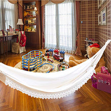 shiftX4 Outdoor Camping Hammock Swing Portatile Appeso Sedia Puro Bianco Romantico Pizzo Fo