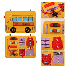 ASFD Kids Busy Board Buckle Zip Button Lace Up Tool Toy Montessori Early Education Colorful