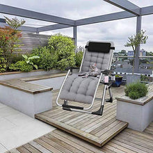 CJY-mirror Sedie a Sdraio Sedia reclinabile Pieghevole Zero Gravity Lounge Chair Oversize, Sedie a Sdraio Cuscino in Cotone per Giardino Patio Esterno Lettini Prendisole Letto Reclinabile