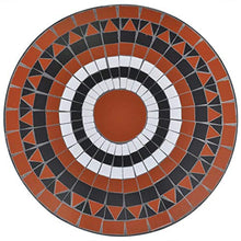 vidaXL Tavolo da Giardino con Mosaico 60 cm e 2 sedie Terracotta/Bianco