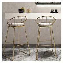 SYLOZ Chair Bar, caffè 2 Pezzi Bar Stool Chair Sgabello con poggiapiedi Sedile Posteriore con Tondo Imbottito 45 Centimetri