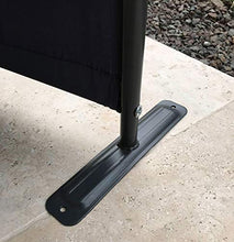 QUICK STAR Paravento da Giardino 170 x 165 cm 3 parti pieghevole Divisorio in Tessuto Protezione della Privacy Nero