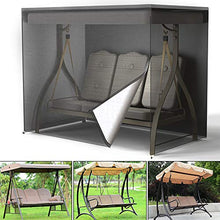 DWDMZ - Coprisedile Impermeabile per Dondolo da Giardino a 3 posti, per Amaca e Sdraio, 220 x 170 x 125 cm, Colore: Nero