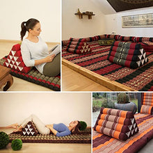 livasia | Cuscino Triangolare thailandese | Sostegno della Schiena e della nuca | Cuscino Relax dai Colori allegri