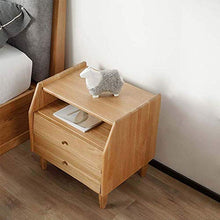 KaidanBeautifully Side Table Comodino comodini 2 cassetti Comodino in Legno massello Camera da Letto Scatola di immagazzinaggio Piccolo armadietto Comodino Comodino tavolino (Dimensioni: 50 40 50 cm)