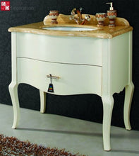Lavabo di design Luxus in marmo, 90 x 83 x 56 cm, colore: bianco