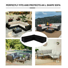 Coperture per Angolari Arredo Giardino 210d Oxford, Telone Impermeabile per Telo Copri Divano A Forma L, Esterno Mobili da Giardino Coperture Antipolvere,286x222cmx82cm(112 * 87in*31in)
