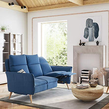 place to be. Divano a 3 posti con due funzioni reclinabili e reclinabile, in rovere blu