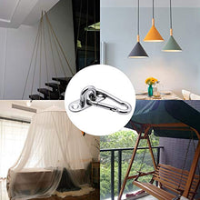 SPTwj 4 pezzi M5 piastra a occhiello in 304 acciaio inox 4 pezzi Moschettone a Molla Graffetta Hardware per Swing Amaca Aerial Yoga e Parasole Escursioni Viaggi Portachiavi con viti