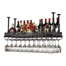 CCFENG A Testa in Giù cremagliera del Vino, Decorazione del soffitto Rack, Ideale for Bar, Ristorante, Cucina, Semplice Ferro di Stile cremagliera Bicchiere di Vino Appeso