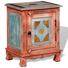 vidaXL Comodino in Legno di Mango Arancione Cassettiera Mobiletto Camera Letto