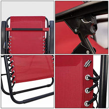 Arcoiris Lettino pieghevole arcobaleno, sedie a dondolo da giardino per esterno con imbottitura per la testa regolabile, ergonomico, 165x65x110 cm (Pack 2, Rojo)