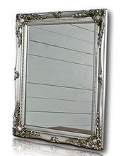 Specchio da parete., Legno, argento, 47 x 37cm