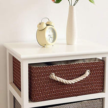 Comodino Legno Comodino con 2 cassetti Moderna Armadio di immagazzinaggio Paglia Comodino for la casa da Letto Accessori Multi-Color per mobili Camera da Letto
