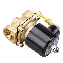 SaySure - AC110V 3/4 inch Brass Electric Solenoid Valve Water Air Fuels