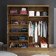 Selsey Vaniva - Armadio - 2 ante scorrevoli - rovere lancaster - 180 cm - con specchio