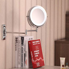 Specchio per Il Trucco, 1X Specchio per Il Trucco Illuminato con ingrandimento, Specchio per toeletta Specchio per Il Trucco a LED Bianco a Due Lati da 7 Pollici con Luce Diurna LED Senza Ombre