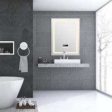 YJIIJY LED Specchio da Bagno, Specchio per Il Trucco a Parete con Lampada Luminosa Fredda Bianco a LED (60 x 80 cm, con Bluetooth)