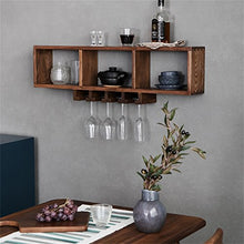 HTDZDX Mensola a Muro Ristorante Wine Rack in Legno massello Wine Cooler Calice Hanging Portalampada