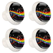 Maniglie per cassetti Manopole per cassetti Manopole rotonde Confezione da 4 per armadietto, cassetti, cassettiere, cassettiere ecc - Tema Musicale Con Arcobaleno